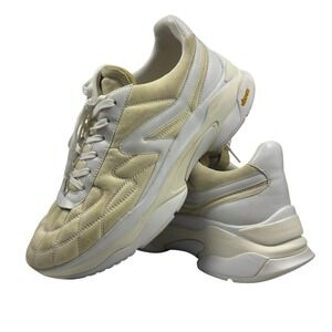 Rag & Bone Retro Runner Sneakers Cream Suede Leather Vibram Men's 10